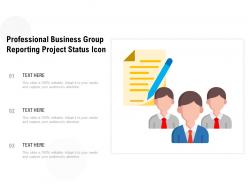Professional business group reporting project status icon