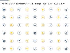 Professional scrum master training proposal it icons slide ppt ideas