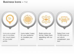 Profit loss global hierarchy media planning ppt icons graphics