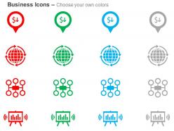 Profit loss global hierarchy media planning ppt icons graphics