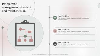 Programme Management Structure And Workflow Icon