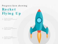 Progress icon showing rocket flying up