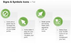 Prohibited two pointer arrows ppt icons graphics