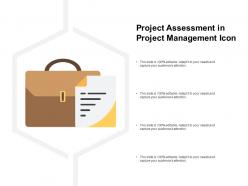 Project assessment in project management icon