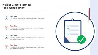 Project Closure Icon For Task Management