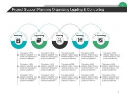 Project support ppt infographics example introduction support eight functions with icons