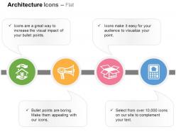 Protect your house megaphone carton house on screen ppt icons graphics