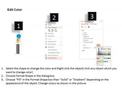 Ps four staged hands with bulbs and icons flat powerpoint design