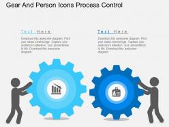 Pw gear and person icons process control flat powerpoint design