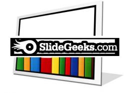 Colorful books in row ppt icon for ppt templates and slides f