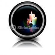 Frangipane flower with couple powerpoint icon cc