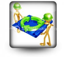 Green construction building powerpoint icon s