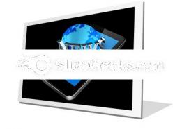 Mobile phone and news world ppt icon for ppt templates and slides f