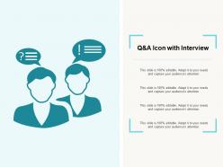 Q and a icon with interview