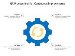 Qa process icon for continuous improvements