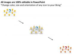 Qc idea network question with icons flat powerpoint design