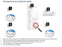 Qe four staged circle puzzle pieces and icons powerpoint template