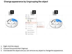 Qe four staged circle puzzle pieces and icons powerpoint template