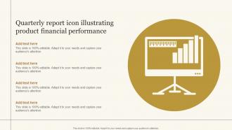 Quarterly Report Icon Illustrating Product Financial Performance