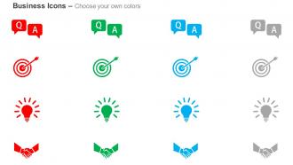 Question answer target achievement idea generation business deal ppt icons graphics