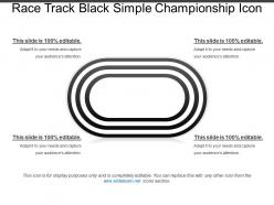 Race track black simple championship icon