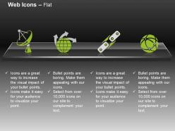 Radar antenna globe satellite communication ppt icons graphics
