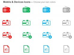 Radio camera report device user manual ppt icons graphics