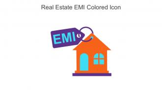 Real Estate EMI Colored Icon In Powerpoint Pptx Png And Editable Eps Format