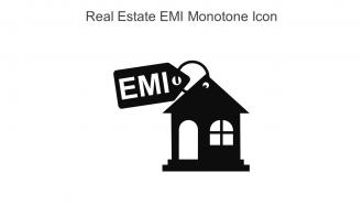 Real Estate EMI Monotone Icon In Powerpoint Pptx Png And Editable Eps Format