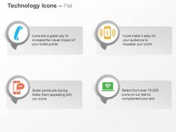 Receiver mobile signal chat laptop ppt icons graphics