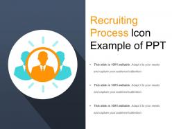 Recruiting process icon example of ppt