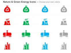 Recycle energy nuclear power plant fuel tank power plant ppt icons graphics