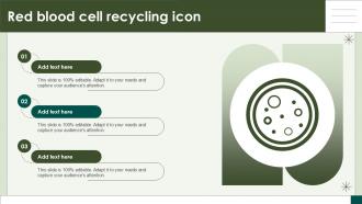 Red Blood Cell Recycling Icon Ppt Example