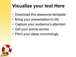 Rescue icon attention business powerpoint templates ppt themes and graphics 0113