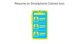 Resume On Smartphone Colored Icon In Powerpoint Pptx Png And Editable Eps Format