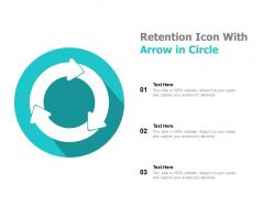 Retention icon with arrow in circle