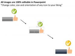 Right and wrong hand icons flat powerpoint design