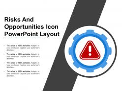 Risks and opportunities icon powerpoint layout