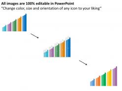 Rl five staged bar graph of options with icons flat powerpoint design