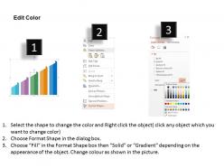 Rl five staged bar graph of options with icons flat powerpoint design
