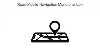 Road Mobile Navigation Monotone Icon In Powerpoint Pptx Png And Editable Eps Format