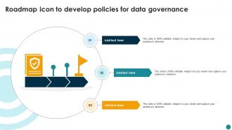 Roadmap Icon To Develop Policies For Data Governance