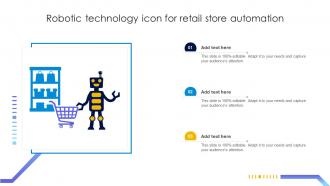 Robotic Technology Icon For Retail Store Automation