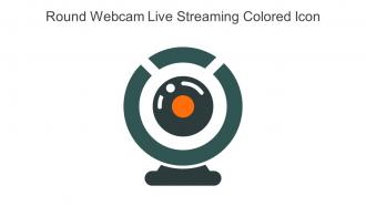 Round Webcam Live Streaming Colored Icon In Powerpoint Pptx Png And Editable Eps Format