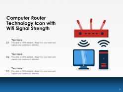 Router icon computer technology strength security arrow network