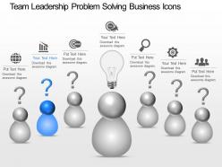 Rp team leadership problem solving business icons powerpoint template