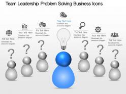 Rp team leadership problem solving business icons powerpoint template