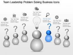 Rp team leadership problem solving business icons powerpoint template