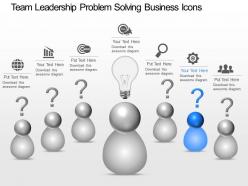 Rp team leadership problem solving business icons powerpoint template