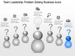 Rp team leadership problem solving business icons powerpoint template